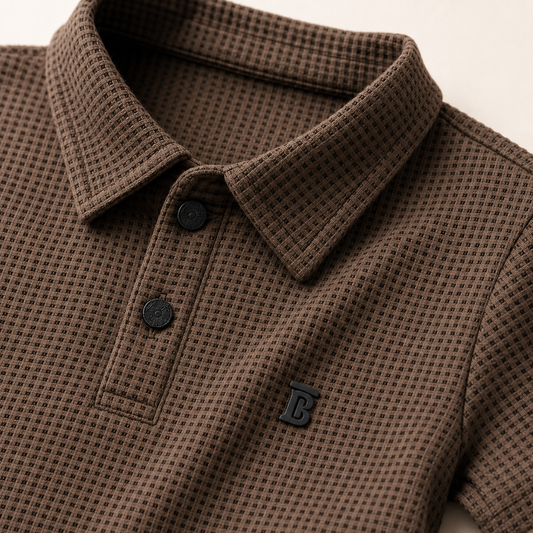 Waffle-Knit | Polo Cord Set