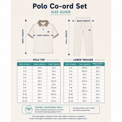 alo Polo Co-ord Set size guide