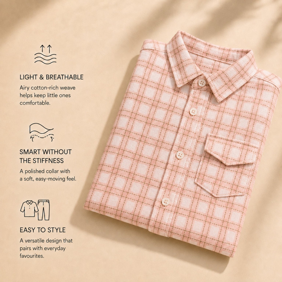 Classic Check Shirt fabric and construction details