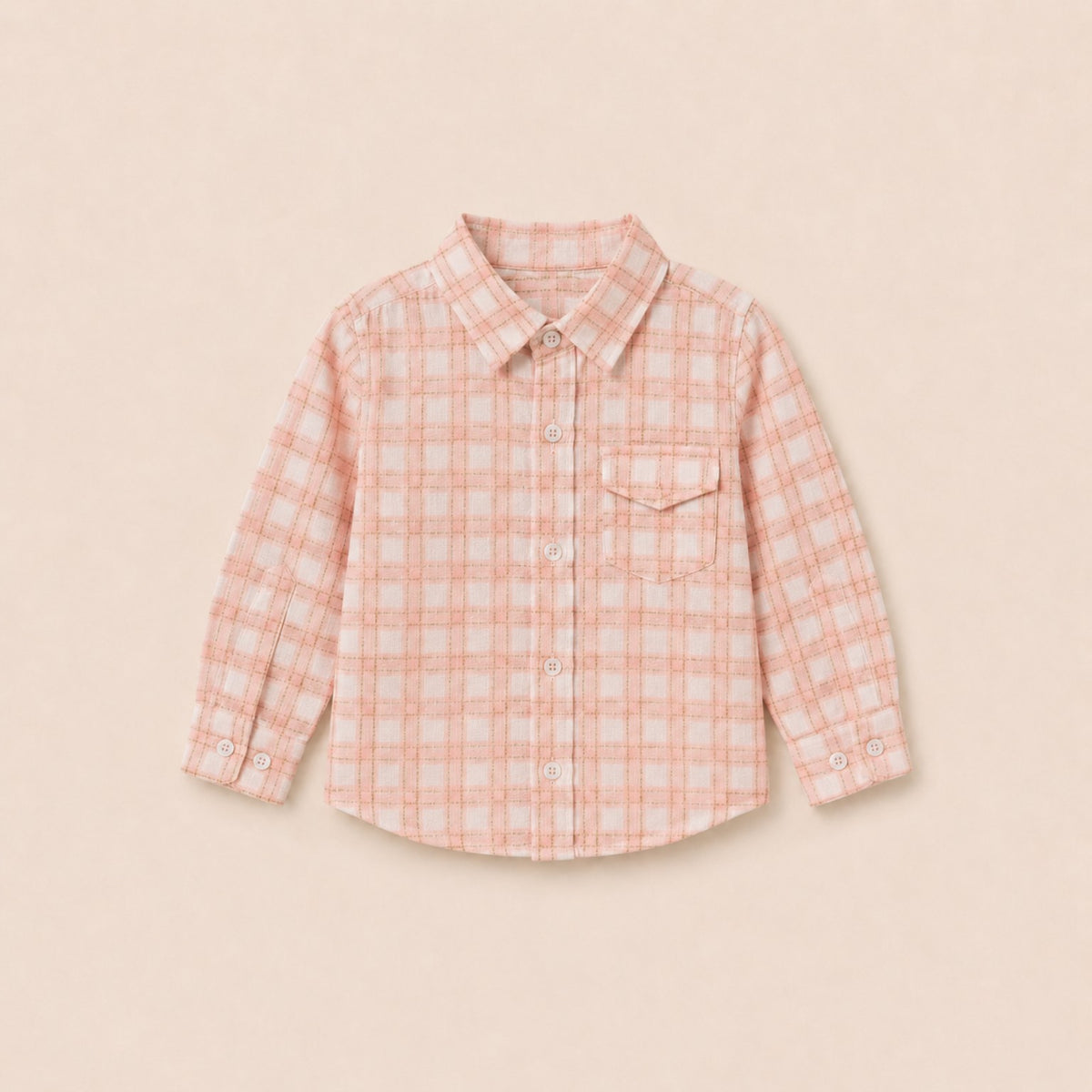 Classic Check Shirt in Pink Check — front product view