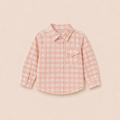 Classic Check Shirt in Pink Check — front product view