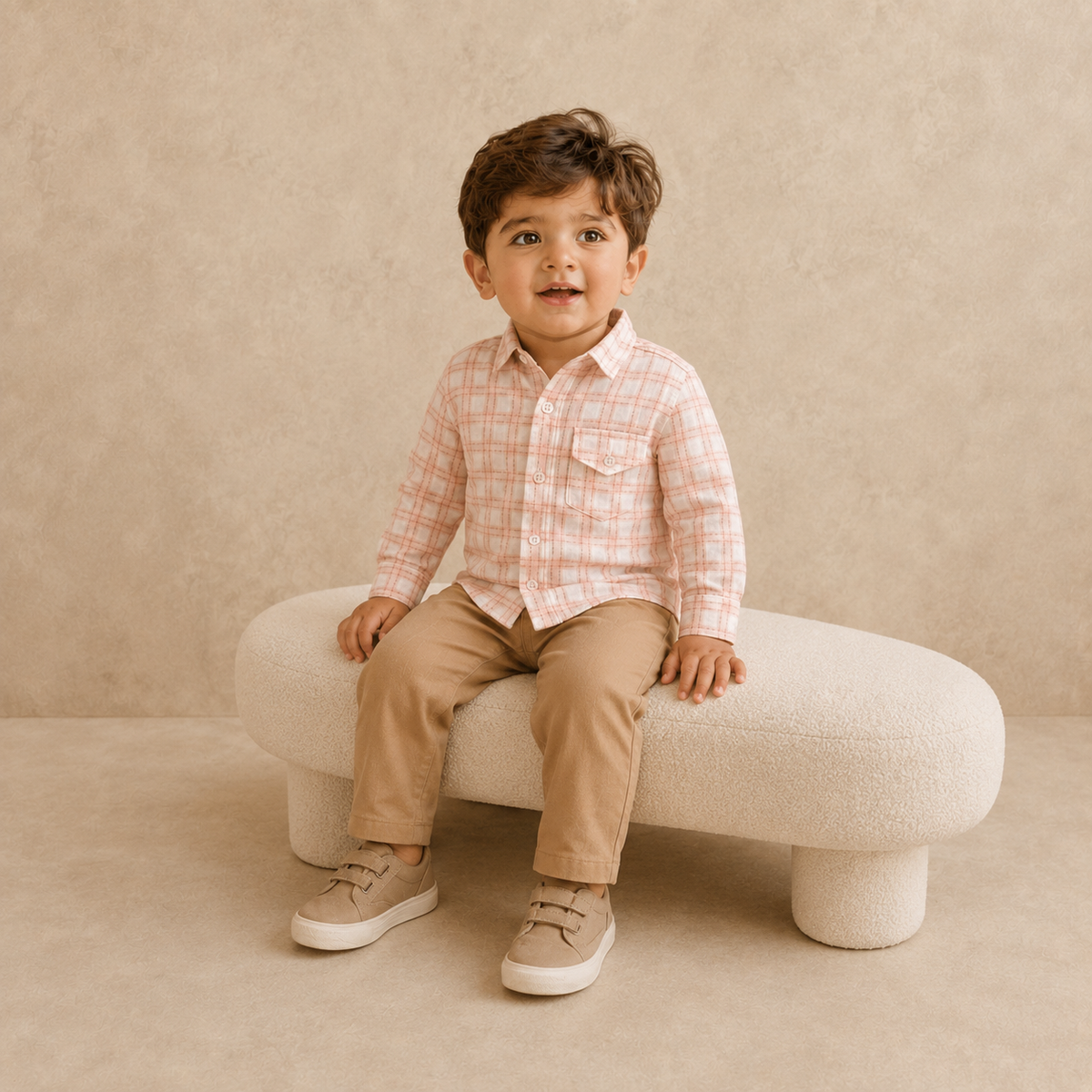 Classic Check Shirt Pink Check - 2-year-old boy