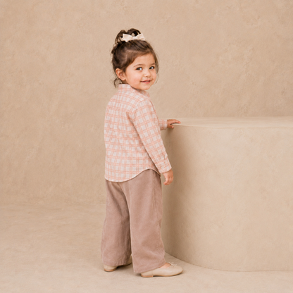 Classic Check Shirt Pink Check - 2-year-old girl