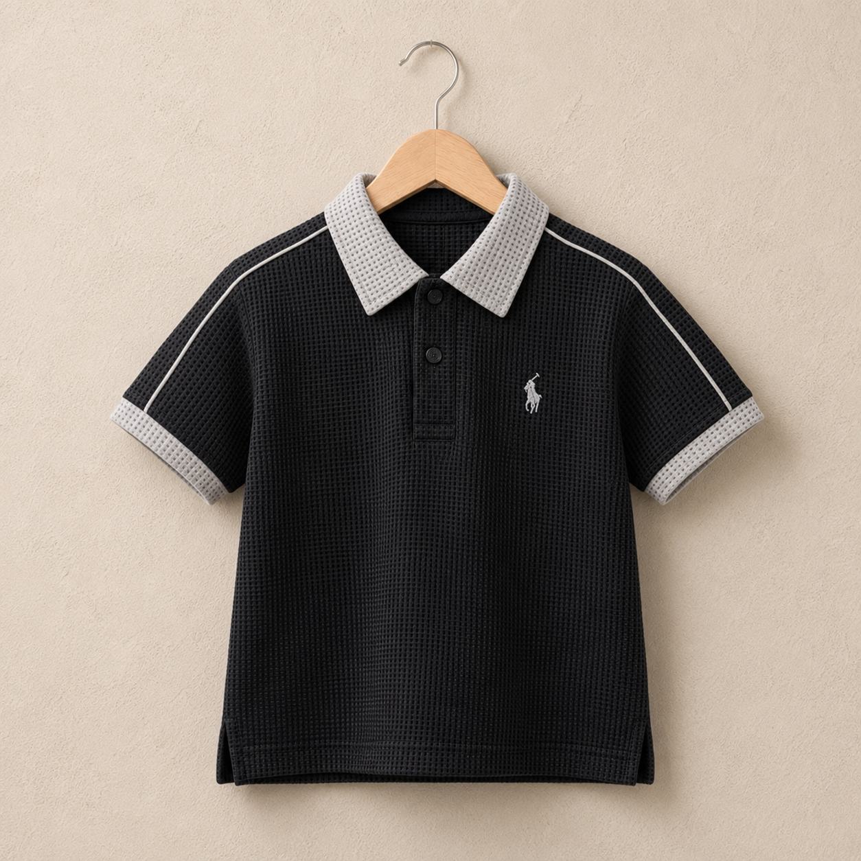Waffle mesh Polos