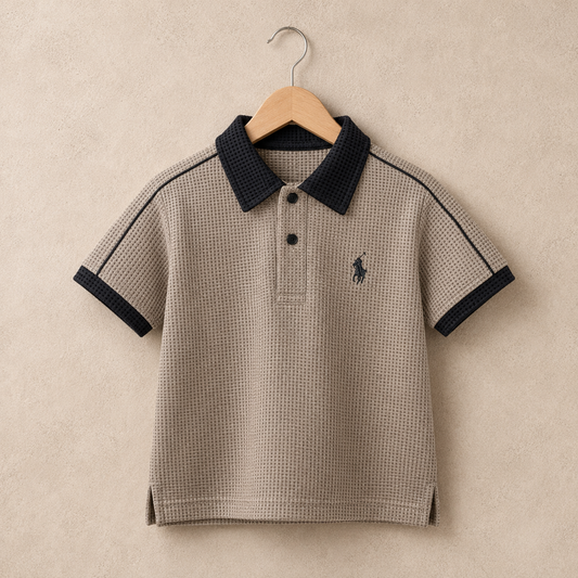 Waffle mesh Polos