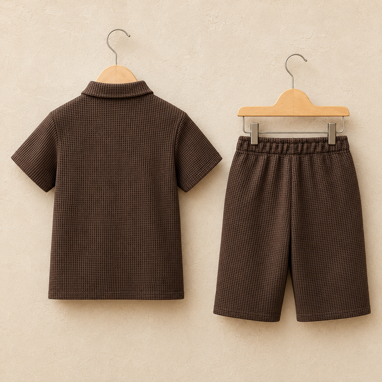 Waffle-Knit | Polo Cord Set