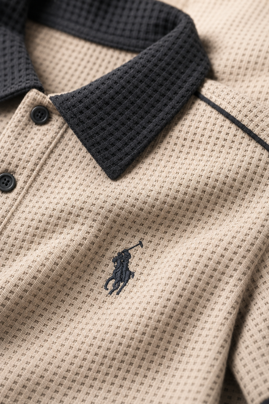Waffle mesh Polos