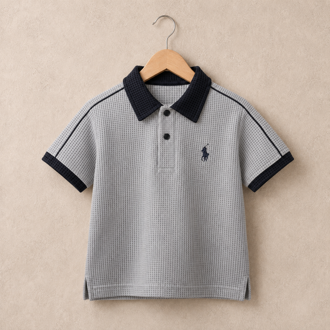 Waffle mesh Polos
